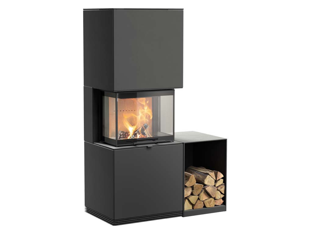 Fireplace Contura i61 with a log box
