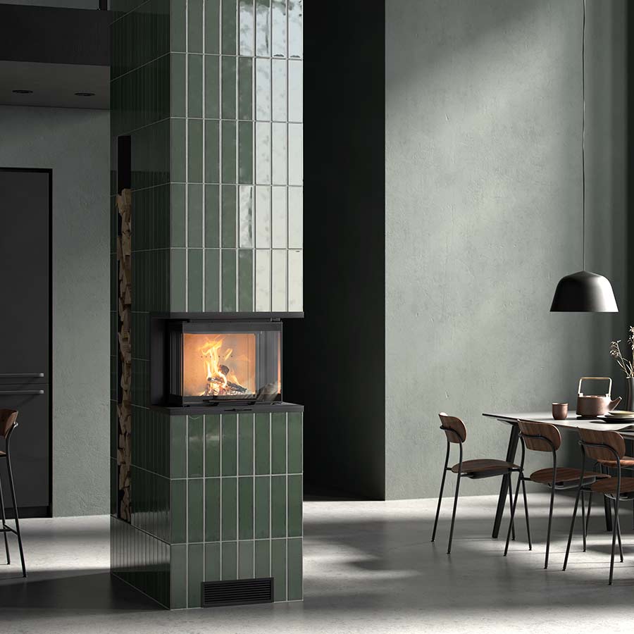 Fireplace insert Contura i60 with tiles